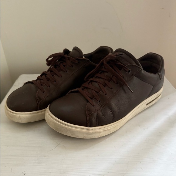 Birkenstock Bend Roast Brown Leather Low Top Sneakers Size EU 41 Women’s 10-10.5 - Picture 3 of 12